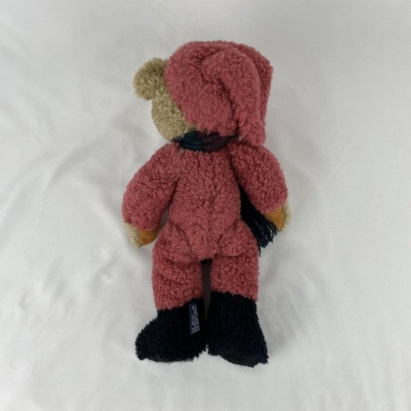 Boyds Collection Santa Teddy Bear 12" Plush Jointed Christmas Hat Scarf Vtg - Picture 3 of 6